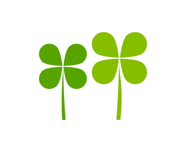 Two Clovers Leaves Icon Vector Illustration — Stock Vector