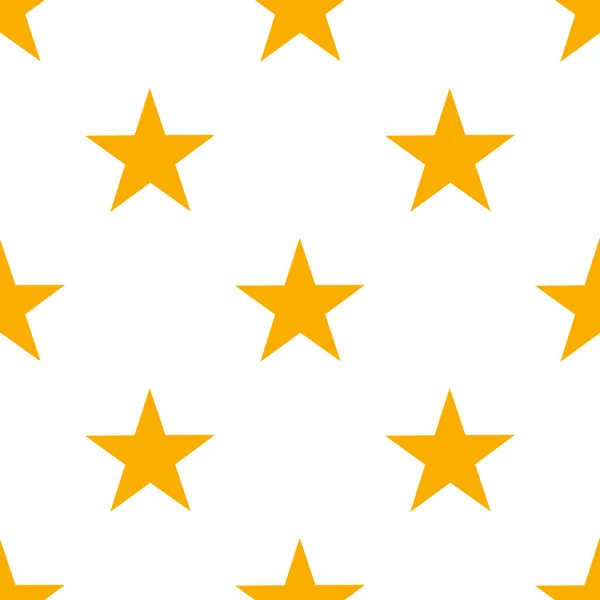 Yellow Stars Seamless Simple Pattern Vector Illustration — Stock Vector