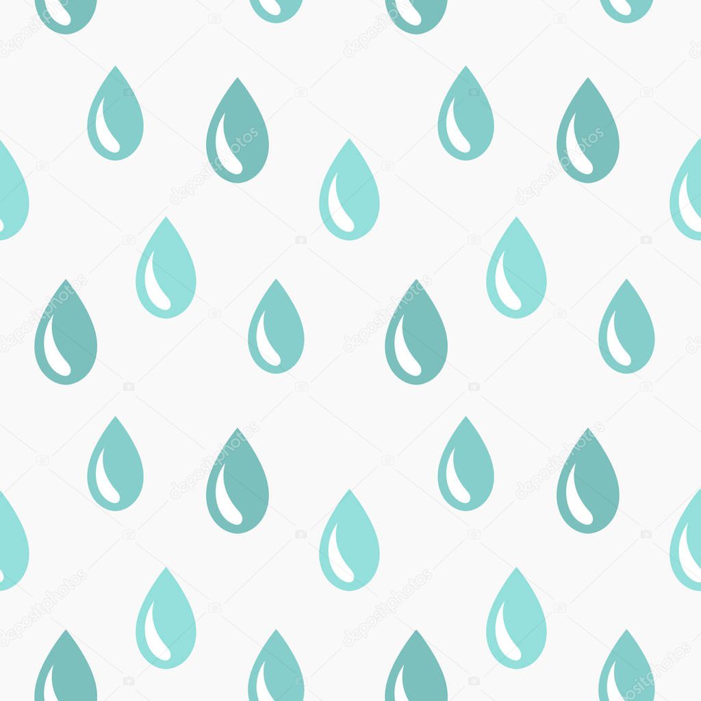Rain drops seamless pattern. Vector illustration