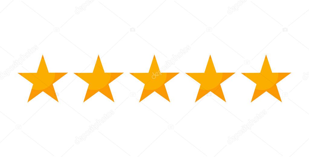 5 stars symbol. Vector illustration