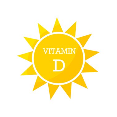 D vitamini güneş tasarım. Vektör çizim