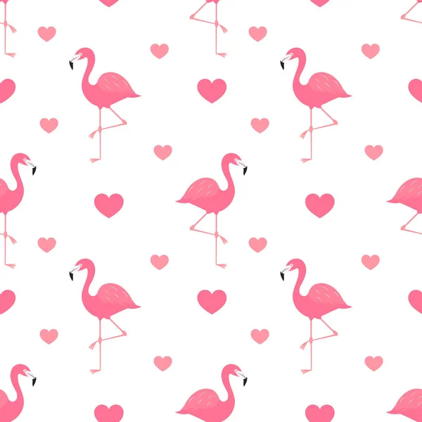 Rosa Flamingo Sömlösa Mönster Vektorillustration — Stock vektor