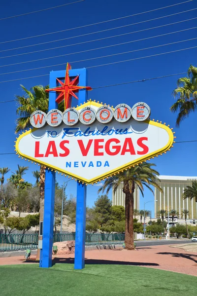 Bienvenido Fabuloso Cartel Las Vegas Nevada Strip —  Fotos de Stock