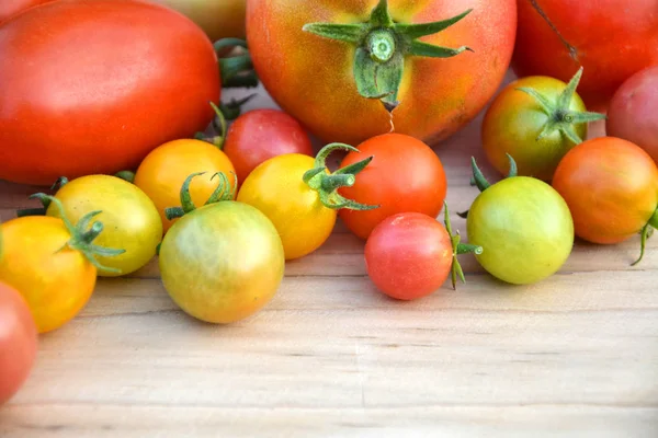 Farbenfrohes Erbstück Hausgemachte Tomaten — Stockfoto