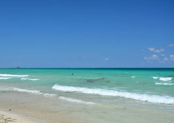 Ocean Atlantycki Beach Miami Beach — Zdjęcie stockowe