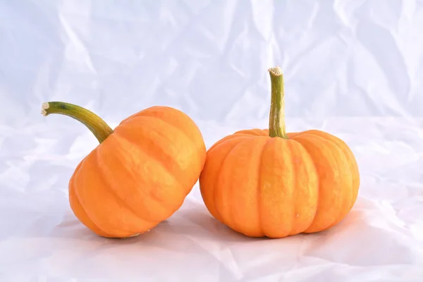 Two Mini Orange Pumpkins — Stock Photo, Image