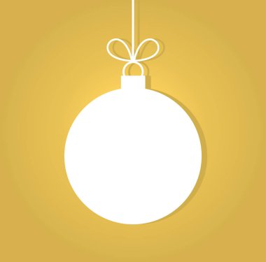 Altın arka plan üzerinde Noel top. Vektör çizim. Vektör çizim