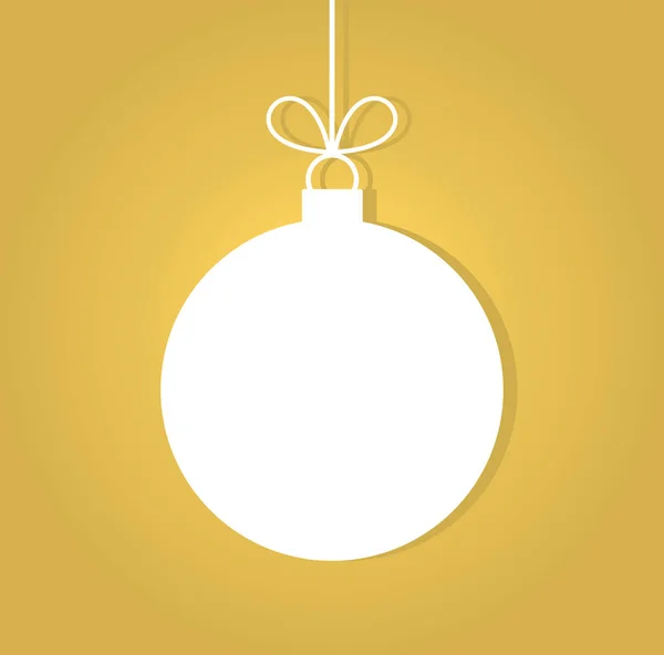 Weihnachtskugel Auf Goldenem Hintergrund Vektorillustration Vektorillustration — Stockvektor