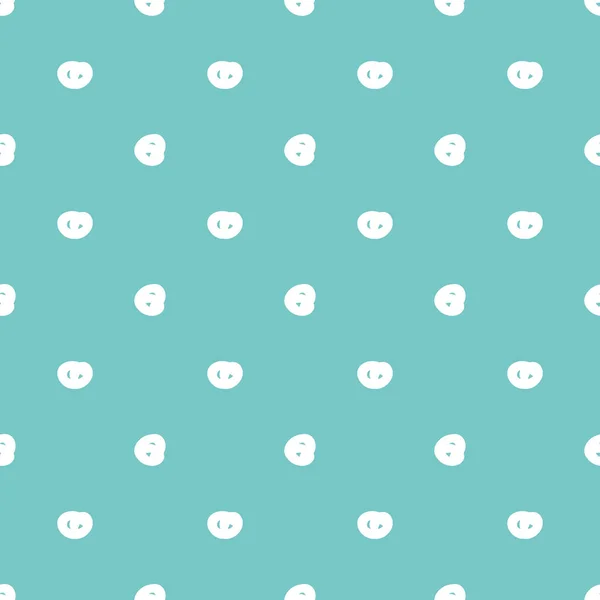 Doodle Polka Dots Blue Pattern Vector Illustration — Stock Vector