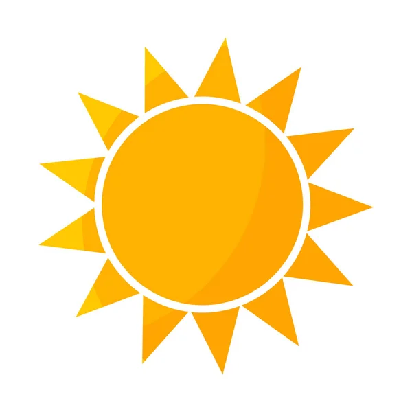 Sun Proste Ikona Ilustracja — Wektor stockowy