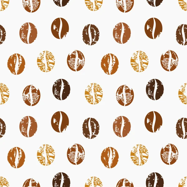 Roasted Coffee Beans Seamless Pattern — Stock Vector