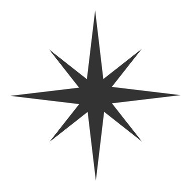 Siyah yıldız simgesi. Vektör illustrtation