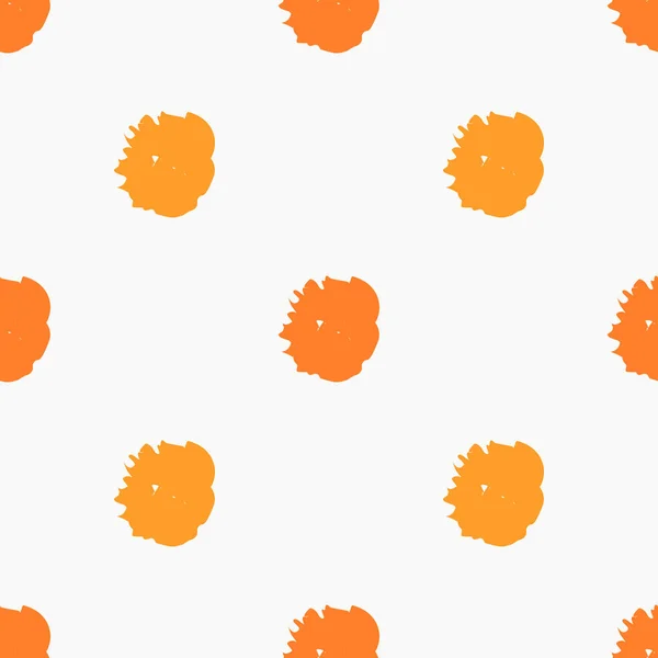 Stain Painted Orange Dots Seamless Pattern — Stock Vector