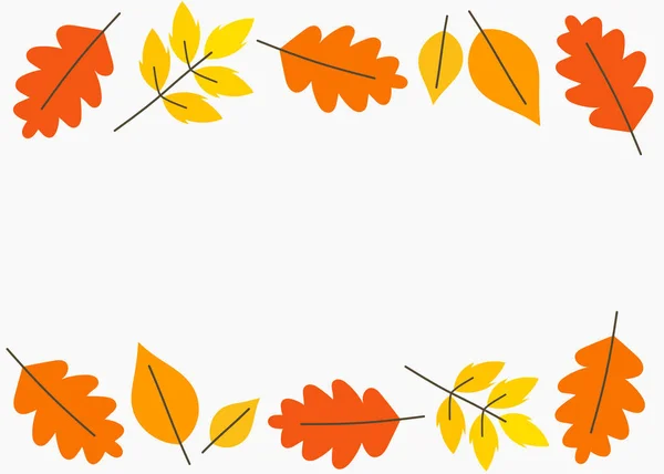 Autumn Leaves Frame Background Vector Illustration — Stock Vector