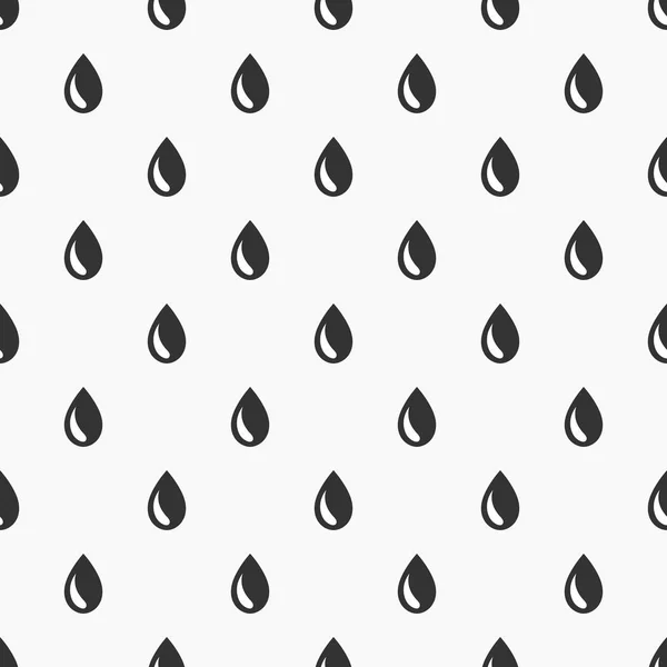 Black White Rain Drops Pattern Vector Illustration — Stock Vector