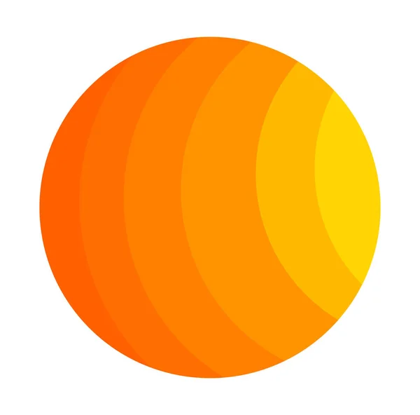 Orange Cirkel Solen Ikonen Vektorillustration — Stock vektor