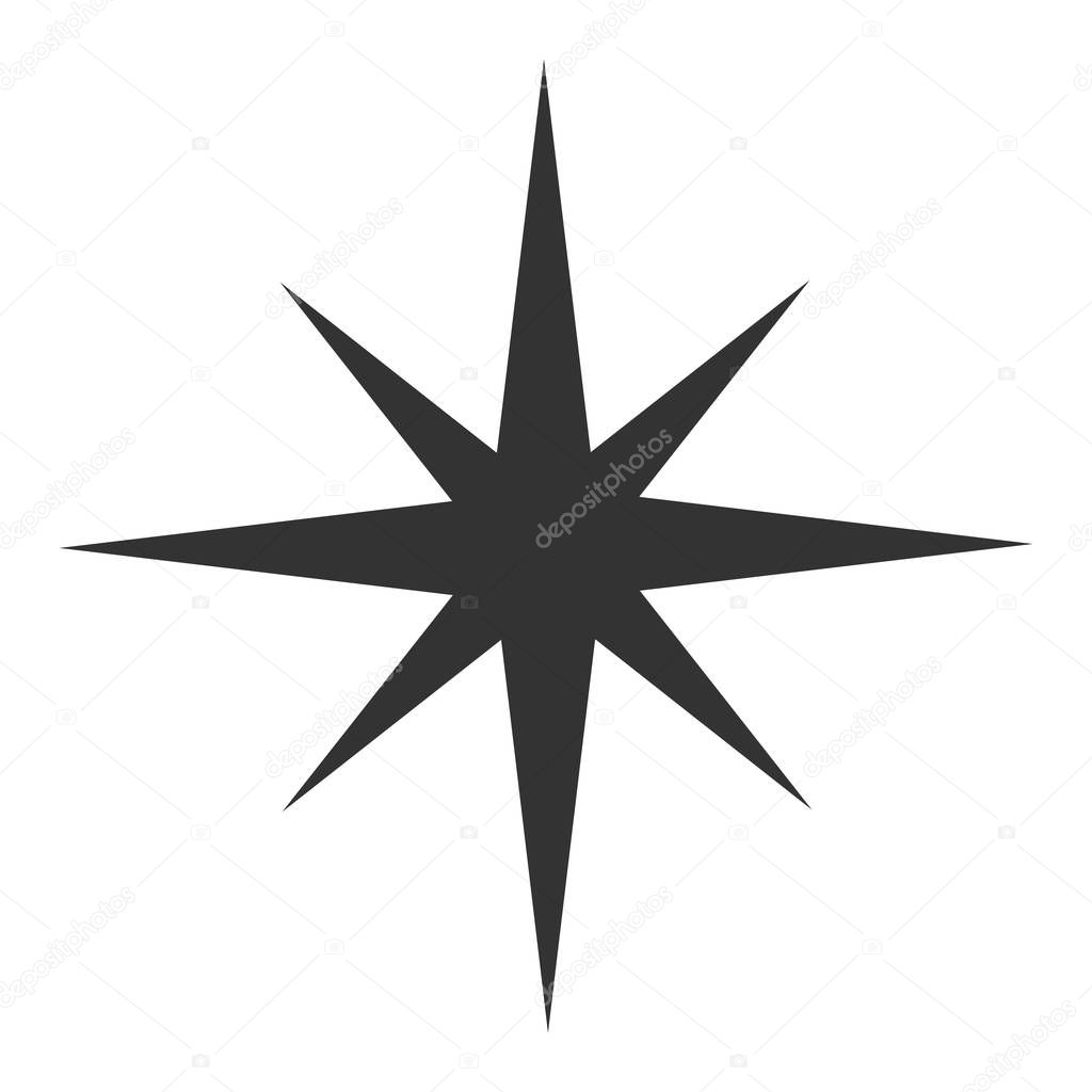 Black star icon. Vector illustrtation