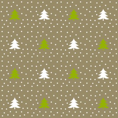 Noel ağaçları kış desen. Vektör çizim