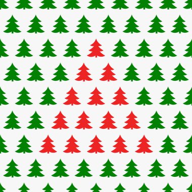 Kırmızı ve yeşil Noel ağaçları desen