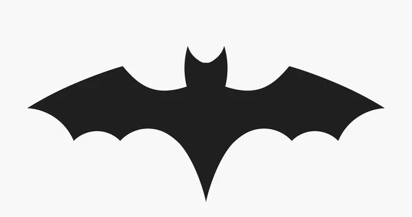 Icono de murciélago negro — Vector de stock