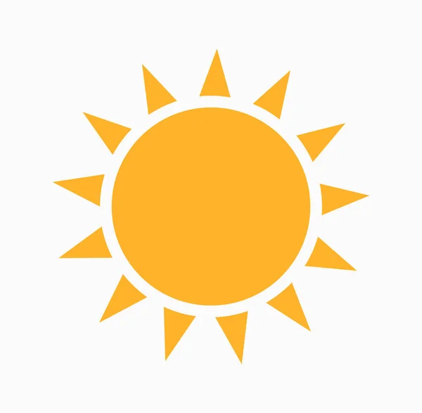 Sun Icon Vector Illustration Flat Element Design — Stock Vector