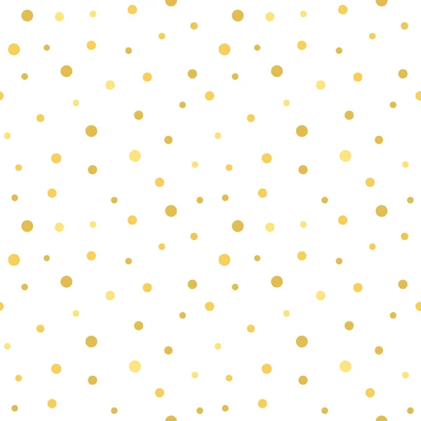 Golden Dots Seamless Pattern Christmas Vector Illustration — Stock Vector