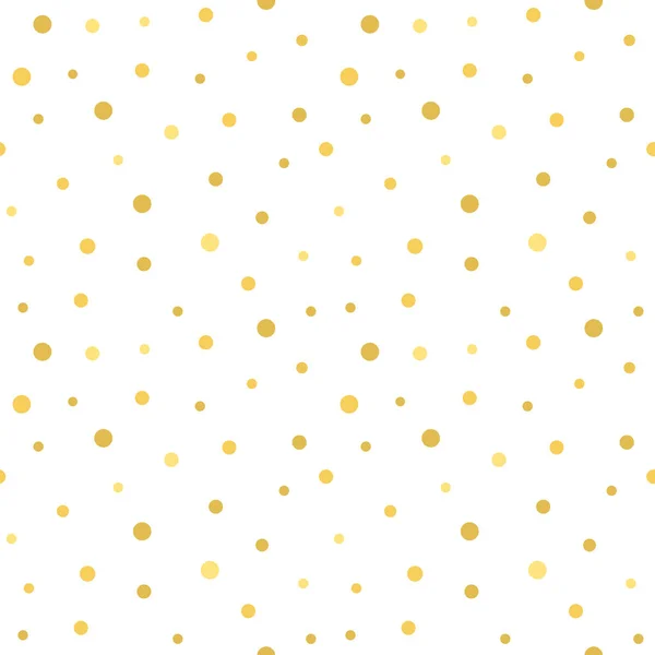 Pois Dorés Motif Sans Couture Illustration Vectorielle Noël — Image vectorielle