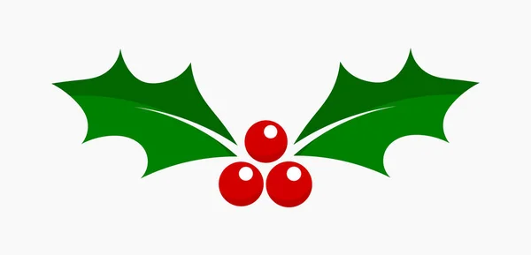 Ícone Natal Holly Berry Elemento Para Design Ilustração Vetorial — Vetor de Stock