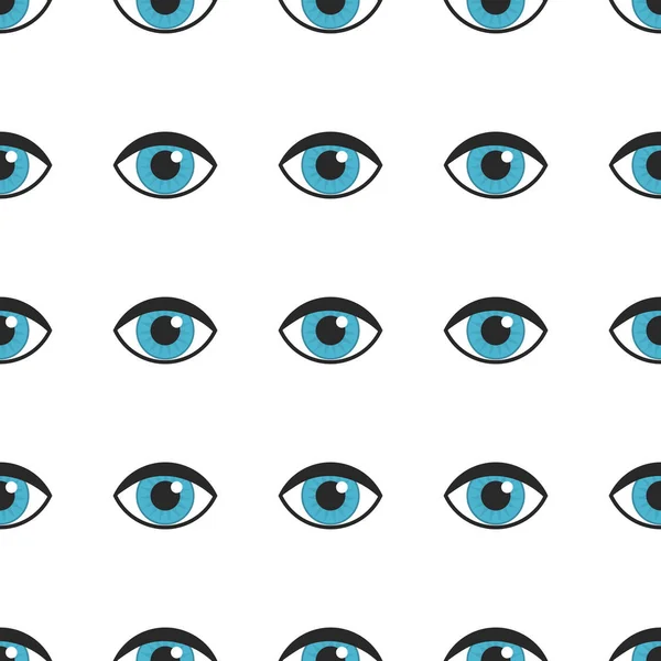 Μπλε Μάτια Χωρίς Ραφή Πρότυπο Εικονογράφηση Διάνυσμα — Διανυσματικό Αρχείο