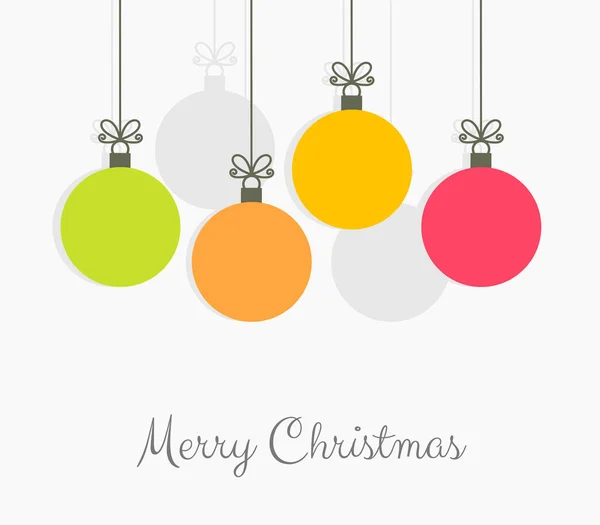 Bolas Colores Navidad Colgando Adornos Ilustración Vectorial — Vector de stock