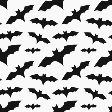Yarasa kolonisi seamless modeli. Cadılar Bayramı vektör arka plan