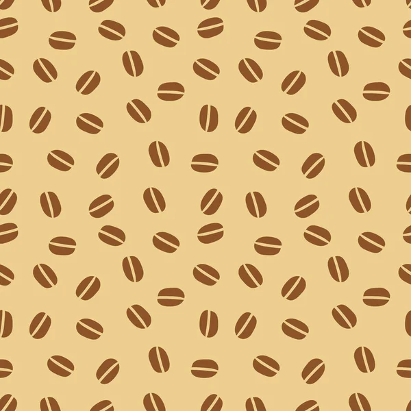 Kaffeebohnen Flaches Design Muster Vektor Illustration Hintergrund — Stockvektor