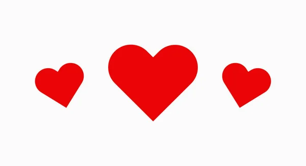 Κόκκινη Καρδιά Εικονίδια Σχέδιο Στοιχεία Του Διανύσματος — Διανυσματικό Αρχείο