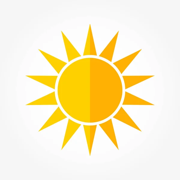太陽のアイコン ベクトル イラスト デザインのフラットの要素 — ストックベクタ