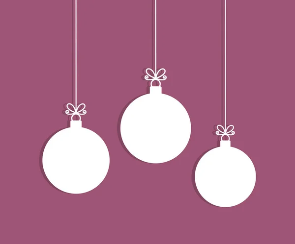 Christbaumkugeln Hängende Ornamente Vektorillustration — Stockvektor