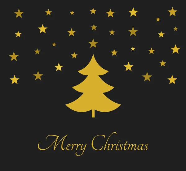 黑色和金色的圣诞树卡 向量例证 — 图库矢量图片