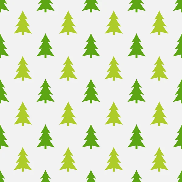 Arbres Noël Épinettes Vert Motif Forêt Sans Couture Illustration Vectorielle — Image vectorielle