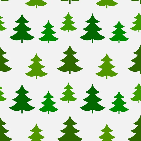 Arbres Noël Épinettes Vert Motif Forêt Sans Couture Illustration Vectorielle — Image vectorielle