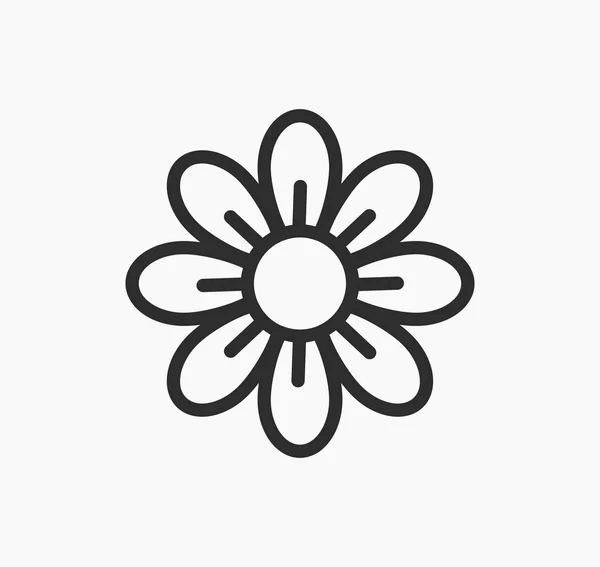 Flower Line Icon Vector Illustration — Stock Vector