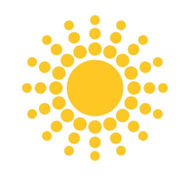Güneş noktalar simge. Vektör çizim