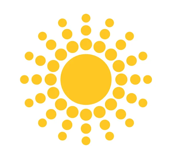 Sun Dots Icon Vector Illustration — Stock Vector