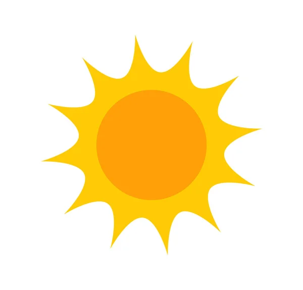 Flat Design Sun Icon Vector Illustration — Stock Vector