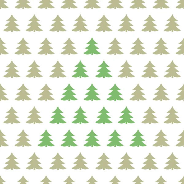 Kerst Bomen Naadloze Patroon Vector Afbeelding Achtergrond — Stockvector