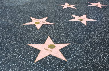 Los Angeles, Ca, Amerika Birleşik Devletleri - 27 Mart 2018: Los Angeles Hollywood Walk of Fame yıldız. Eğik çizgi yıldız.