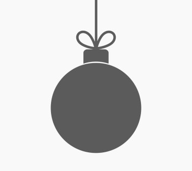 Noel top süsleme simgesi. Vektör çizim,