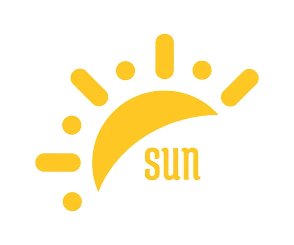 Sun Ikona Logo Symbol Ilustracja Wektorowa — Wektor stockowy