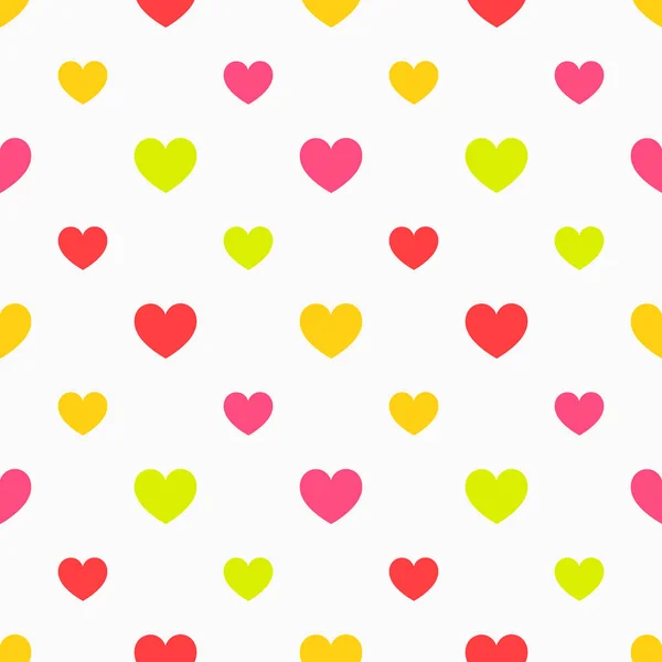 Colorful hearts seamless pattern. — Stock Vector