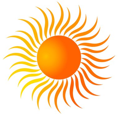 Güneş simgesi, yaratıcı renk gradyan
