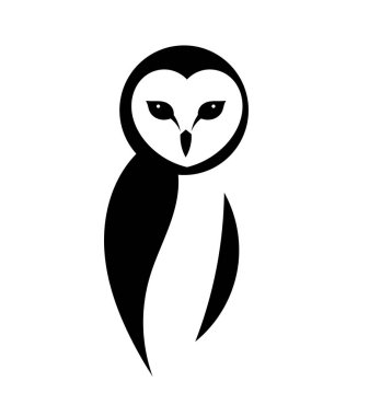 Peçeli baykuş logo tasarımı. 