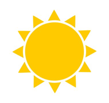 Güneş simge, simge veya logosu.
